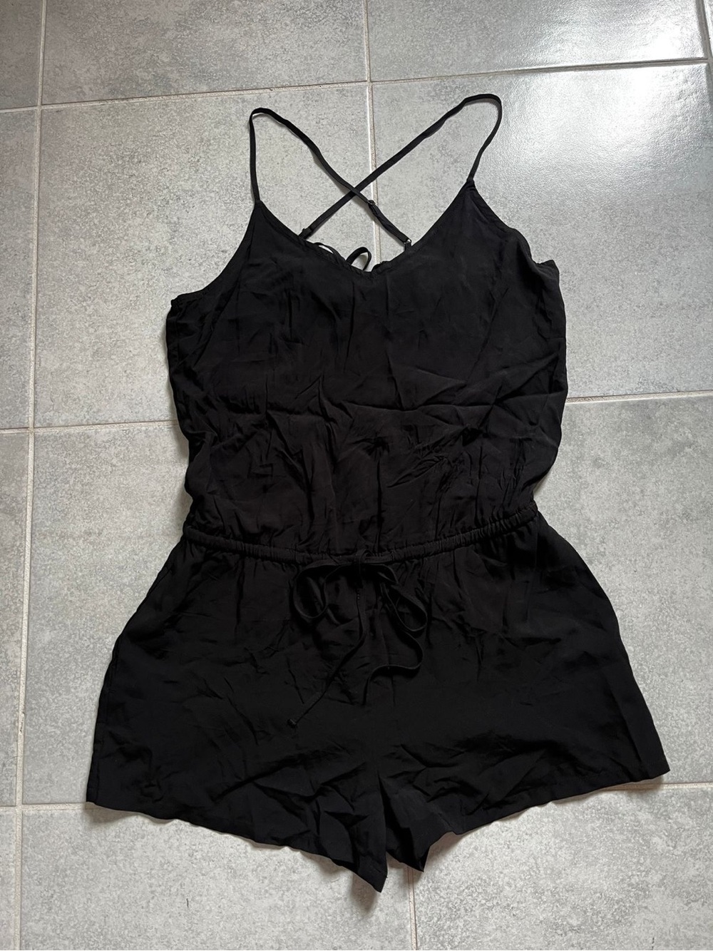 Old Navy Black Crisscross Strap Romper